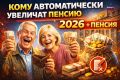Кто получит автоматическое повышение пенсий в 2026 году?