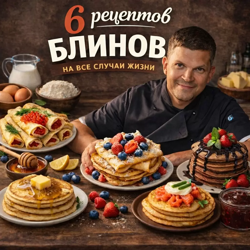 Шесть видов блинов для любого настроения