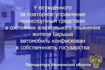 Барышский городской суд Ульяновской области вынес приговор по уголовному делу в отношении жителя региона