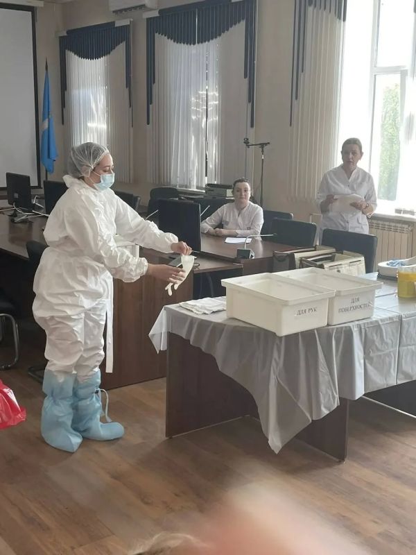 В областном клиническом онкодиспансере отработали действия при выявлении особо опасной инфекции