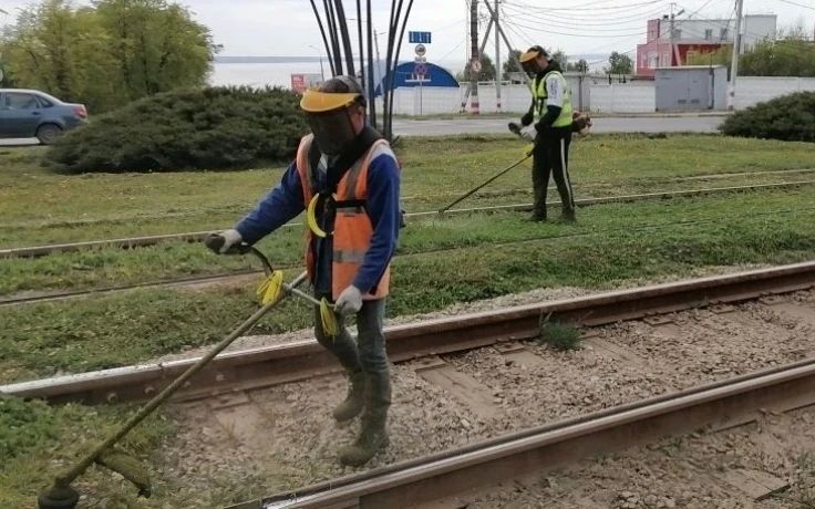 Борьба с сорной растительностью вдоль трамвайных путей Борьба с сорной растительностью вдоль трамвайных путей