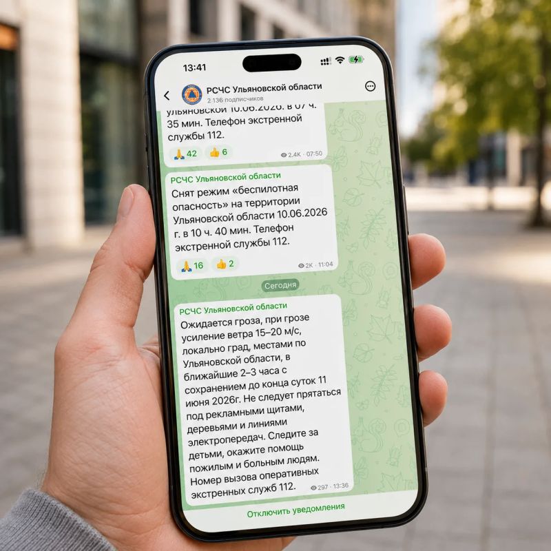 Жители Ульяновской области могут узнавать о надвигающихся чрезвычайных ситуациях в мессенджере Макс