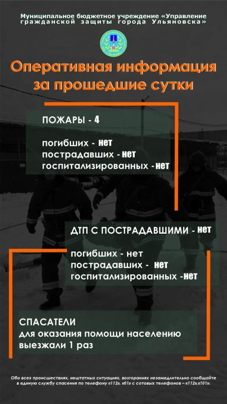 По оперативным данным МБУ «Управление гражданской защиты», в воскресенье в Ульяновске произошло четыре пожара