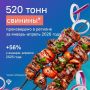 С января по апрель в Ульяновской области произвели 520 тонн свинины