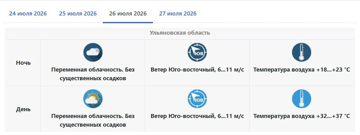 МЧС предупреждает ульяновцев о жаре до +37 градусов