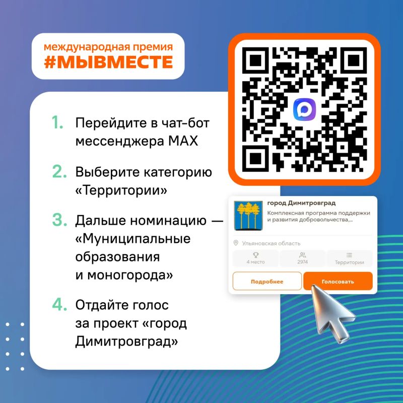 Идет народное голосование за финалистов Международной Премии #МЫВМЕСТЕ Идет народное голосование за финалистов Международной Премии #МЫВМЕСТЕ